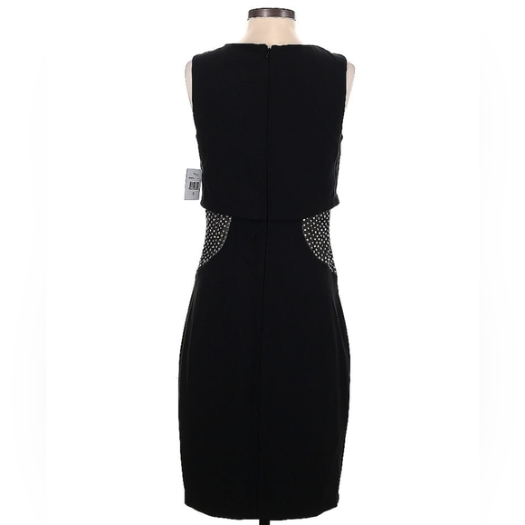 JAX Black Studded Cutout Peplum Bodycon Dress — Size 2 - Picture 3 of 5